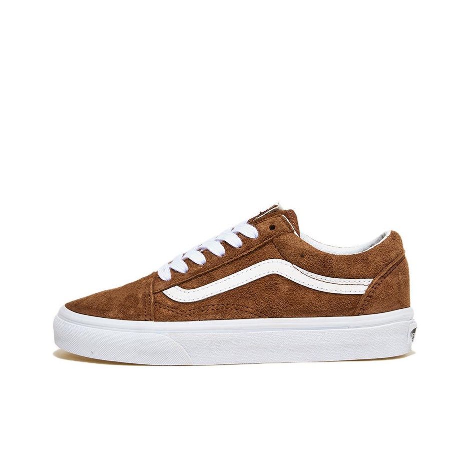 Vans Shoes Old Skool - Vans Old Skool 耐摩耗性と軽量性を備えたローカットスケートボードシューズ ユニセックス ブラウン