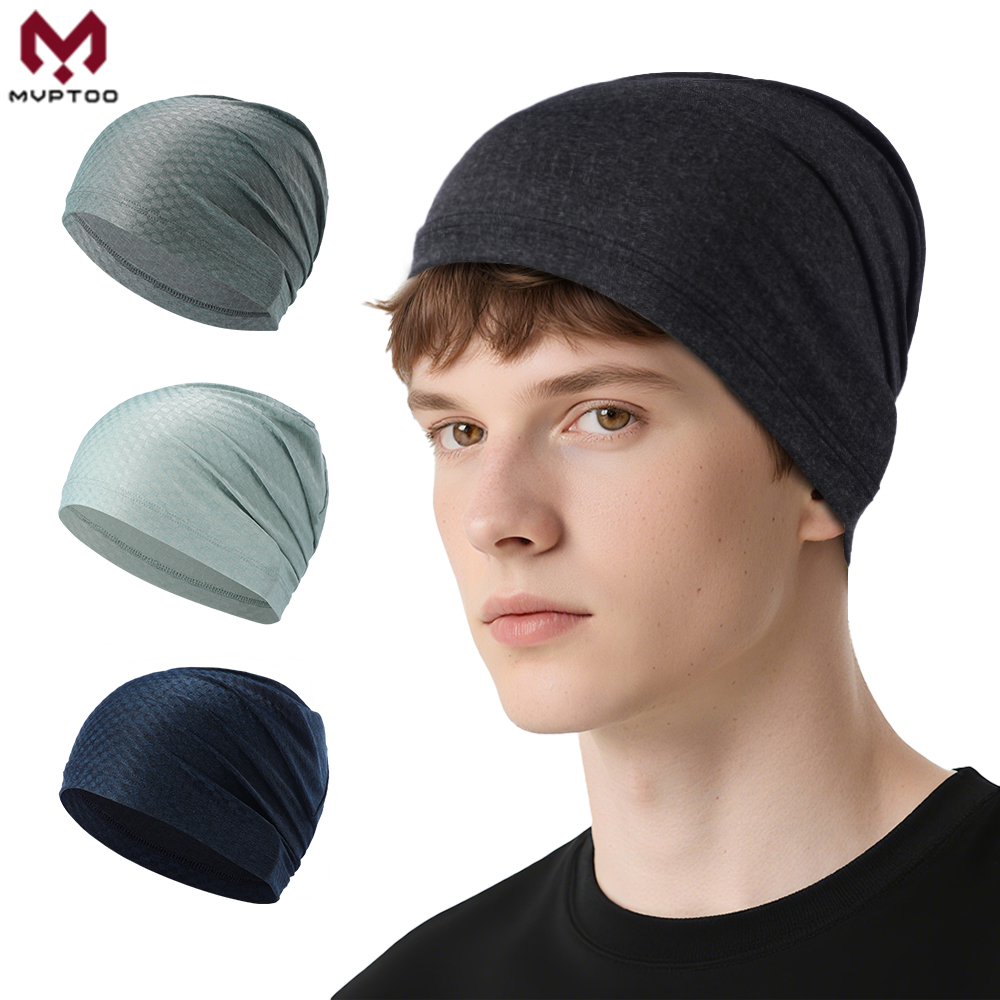 Skull Cap Helmet Liner - 速乾性スカルキャップ ドゥーラグ 通気性ヘッドカバー サイクリング ランニング ヘルメットライナー