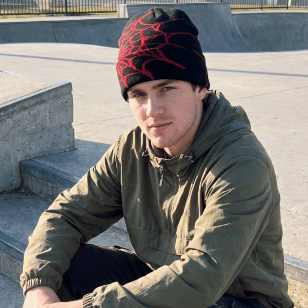 ヴィンテージ風ソフトスパイダーウェブ柄ビーニーキャップ 暖か - Beanie Cuffed Knit のレビューと価格
