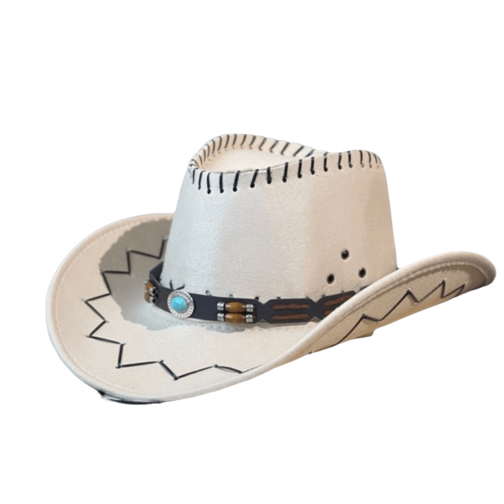 旅行用ワイドブリムウエスタンカウボーイハット、レザーベルト付 - Sun Hat Wide Brim のレビューと価格