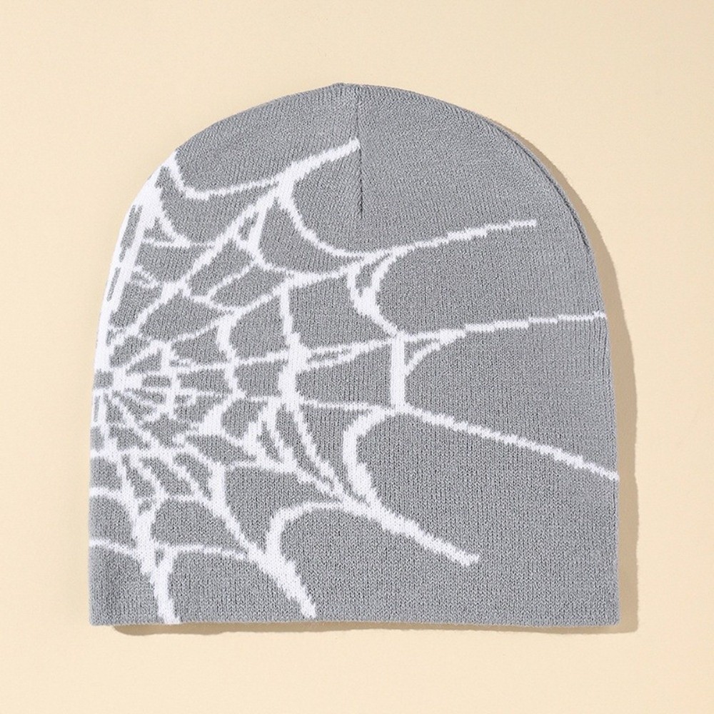 Y2Kソフトスパイダーウェブ柄ビーニーキャップ ストレッチウ - Beanie Cuffed Knit のレビューと価格