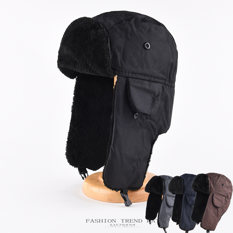 メンズ冬用防寒ウシャンカトラッパーハット、ロシア風イヤーフラ - Trapper Hat Ear Flap のレビューと価格