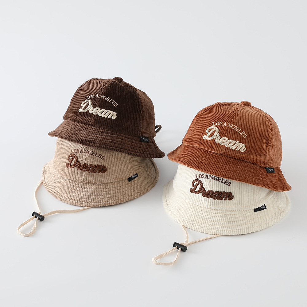 ベビー無地日焼け止め帽子 男の子用保温コーデュロイフィッシャ - Bucket Hat Cotton のレビューと価格